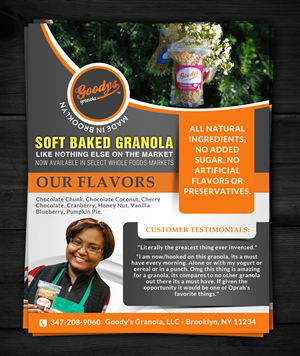 Flyer Design by ESolz Technologies for Goodys Granola | Design #5208285