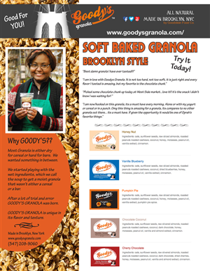 Flyer Design by jmsgraphicdesign for Goodys Granola | Design #5232869