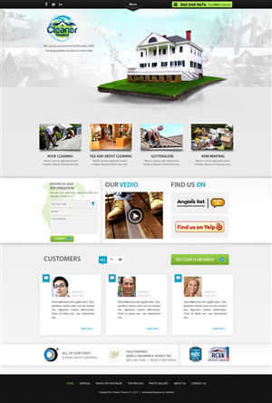 Roof Cleaning / Tile & Grout Cleaning /GutterGlove business needs a Wordpress Design that will wow! 