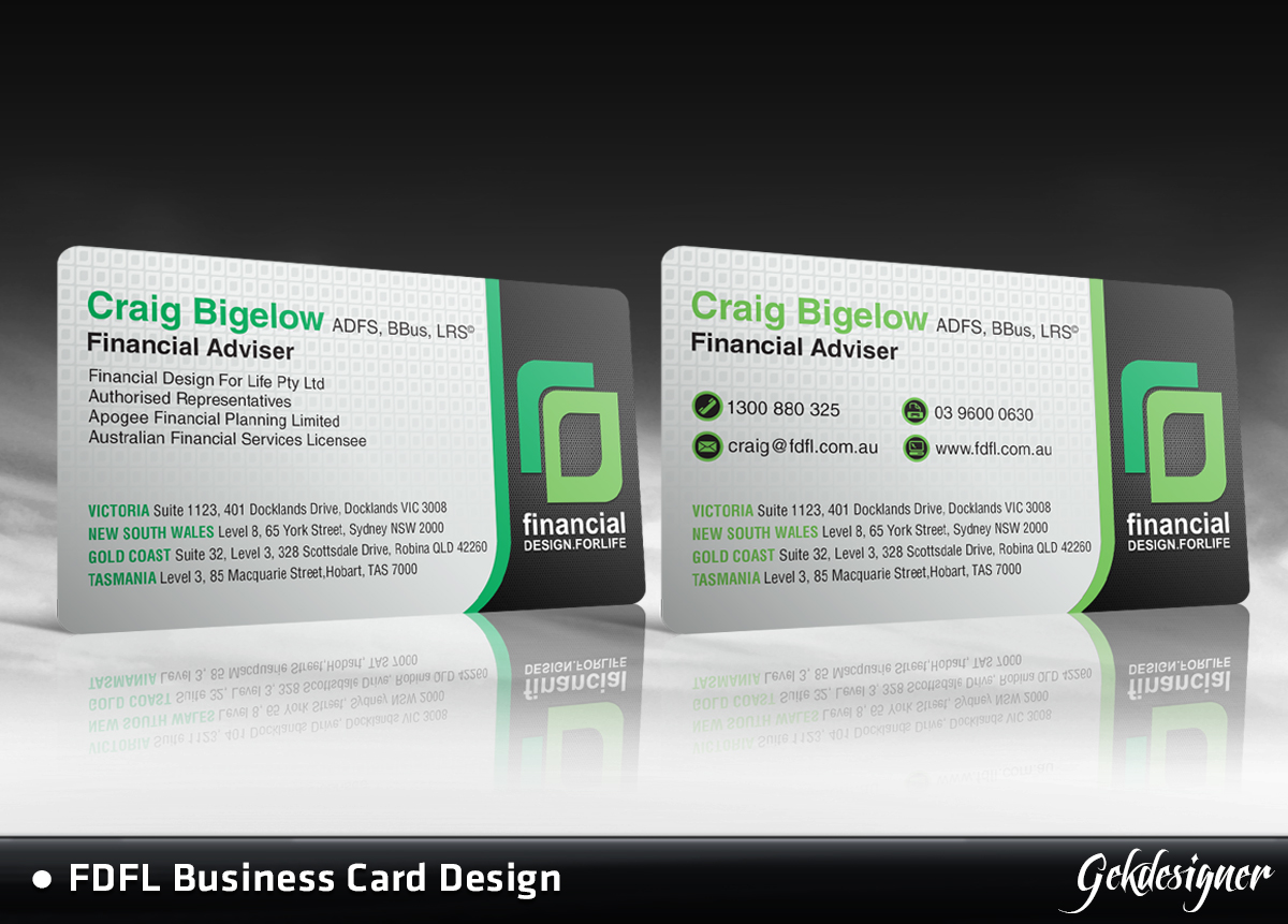 Business Card Design by gekgrfx for this project | Design #1479635