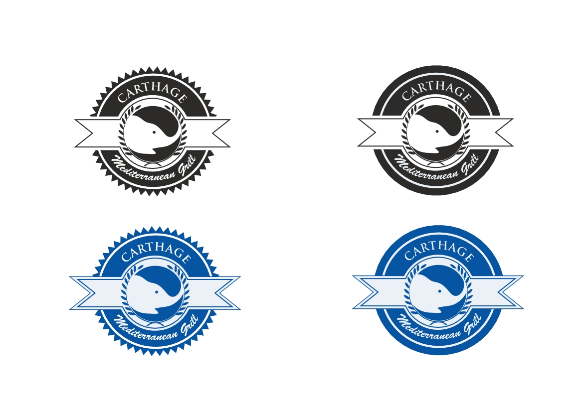 Logo Design by nvisiondesign.co.uk for Carthage Mediterranean Grill | Design #5202592