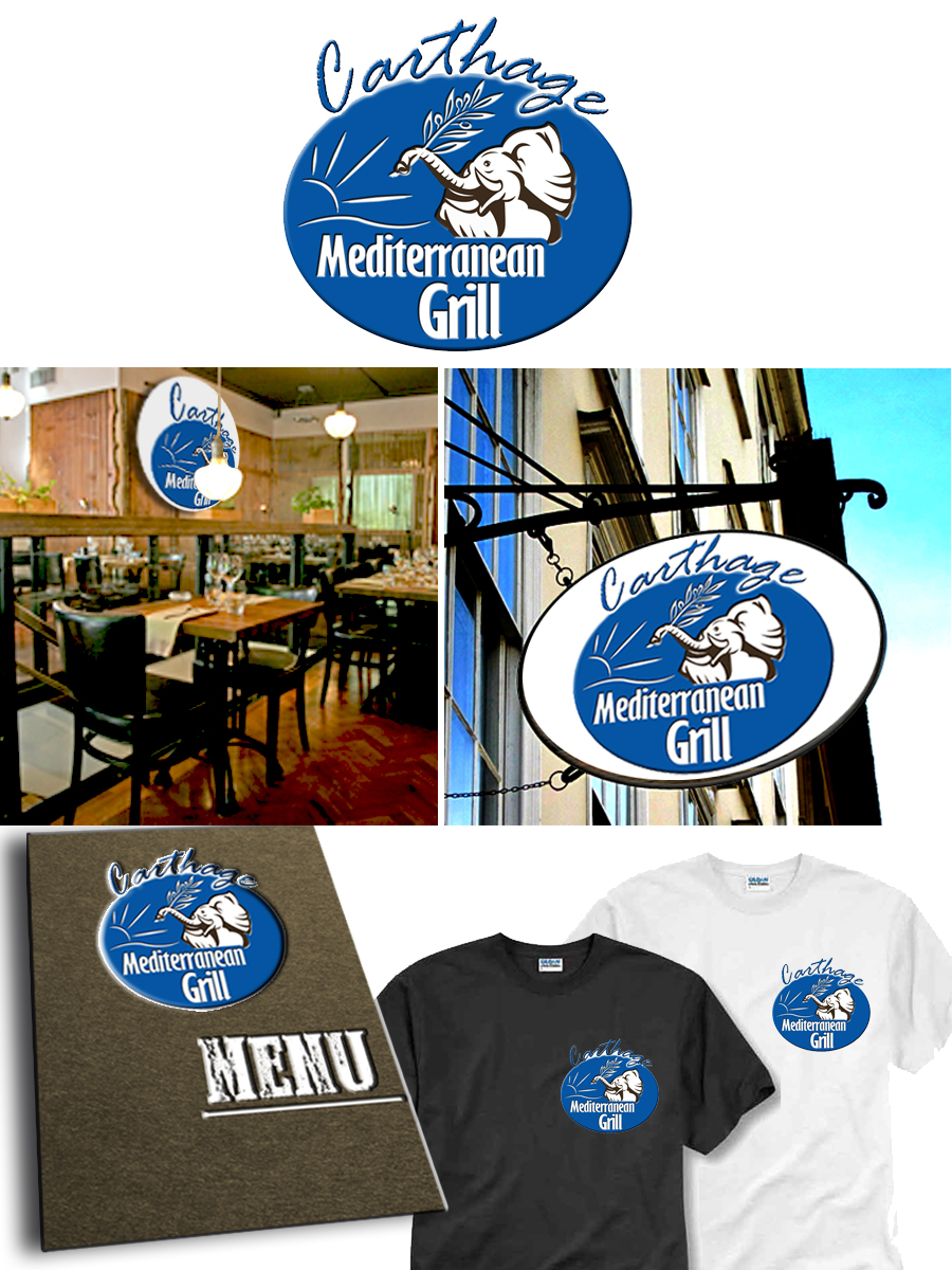 Logo Design by ADL Designs for Carthage Mediterranean Grill | Design #5257946