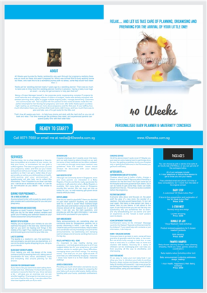 Diseño de Brochure por barinix para 40 Weeks | Diseño #1459161