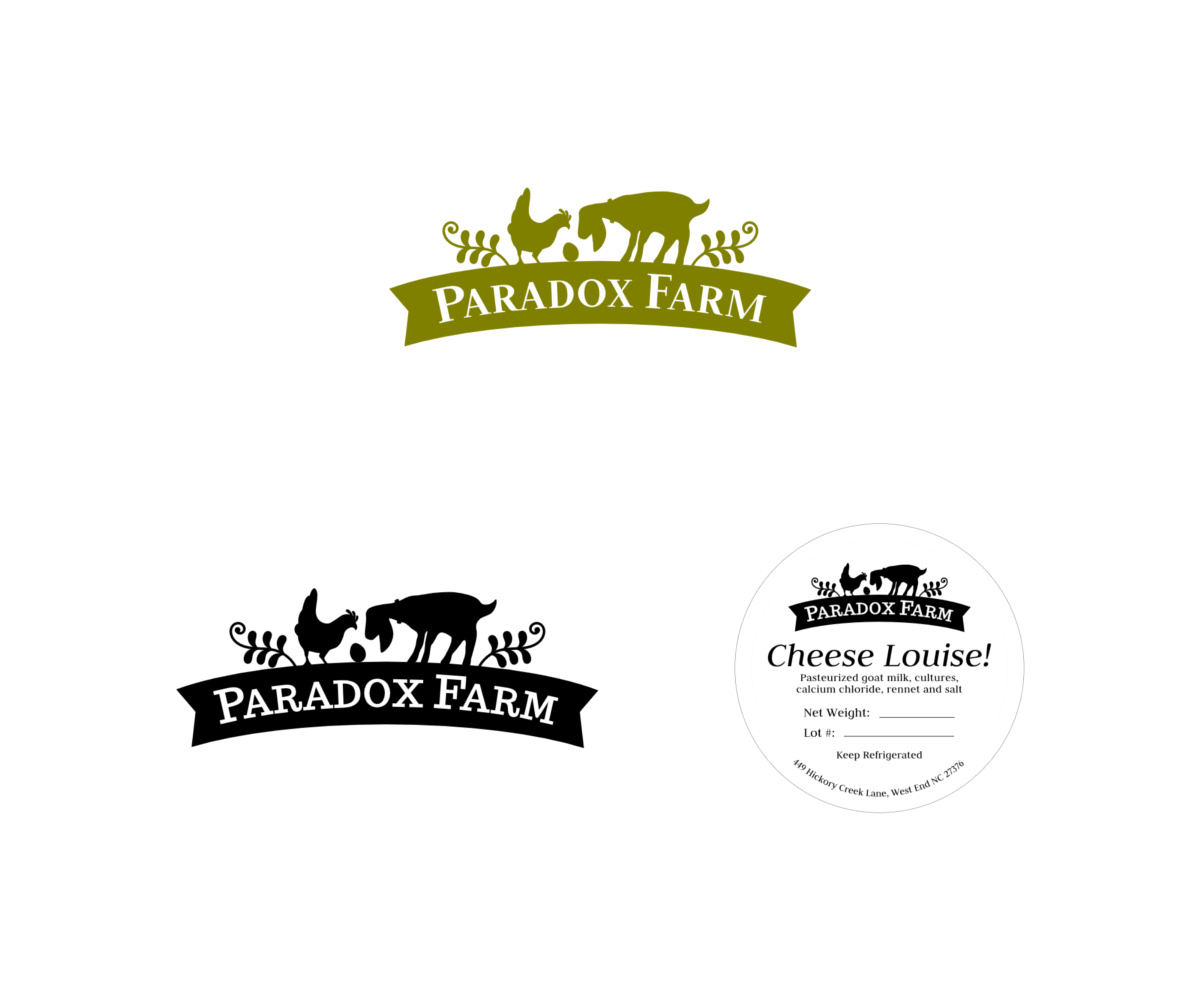 Diseño de Logo por T. Woof para Paradox farm creamery | Diseño: #5251885