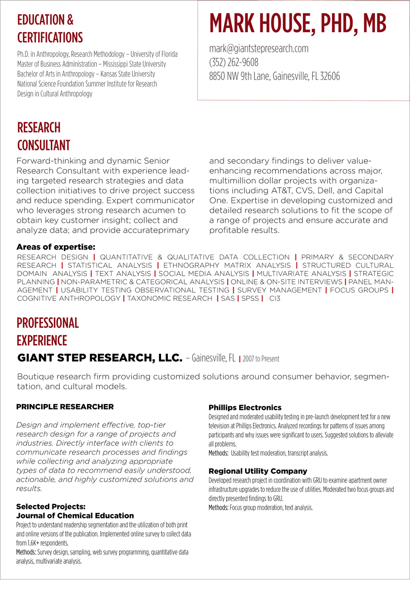 Resume Design by tane for this project | Design #1488850