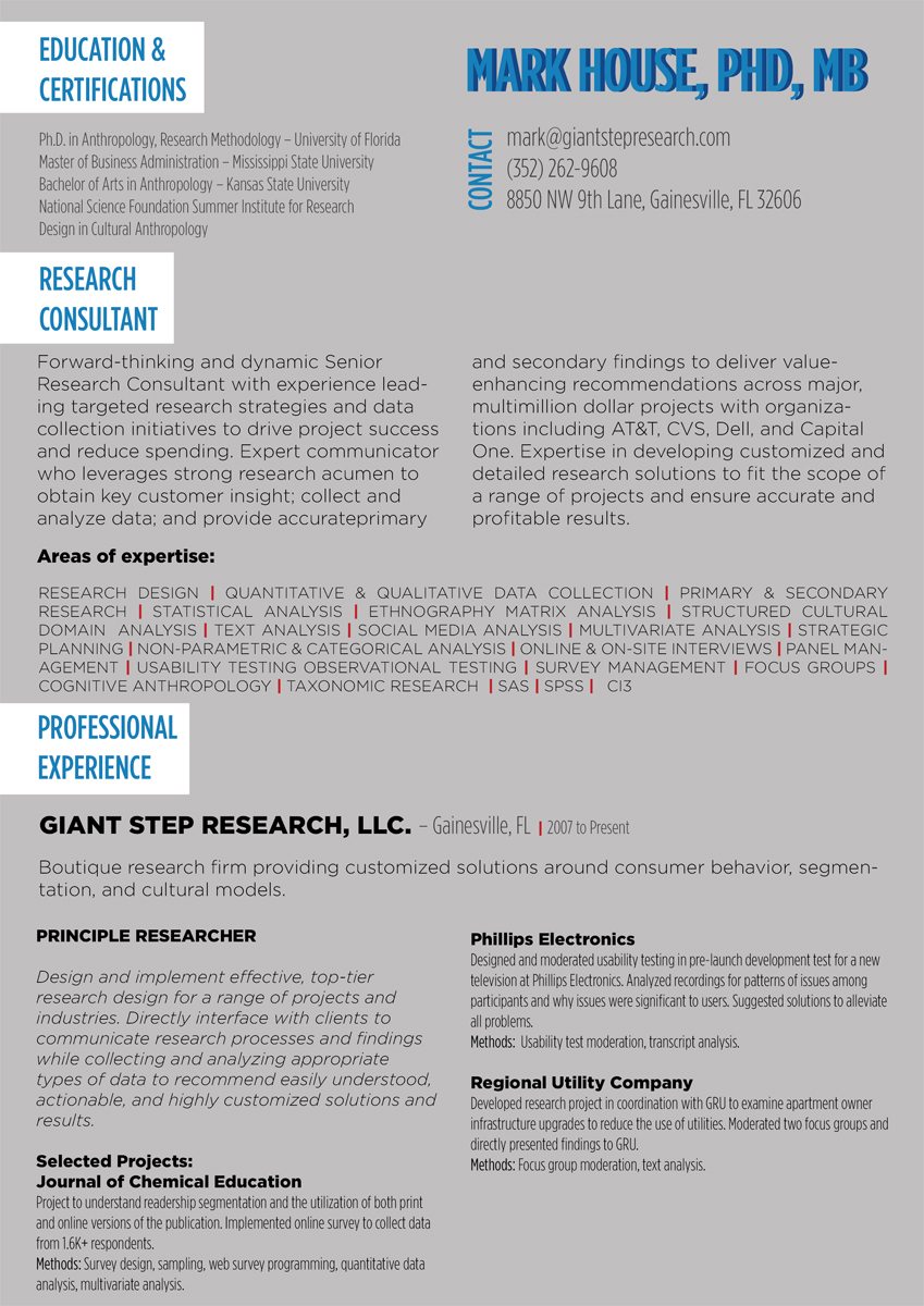 Resume Design by tane for this project | Design #1488958
