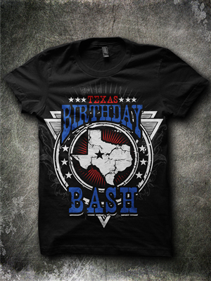 Event T-Shirt for Texas Birthday Bash - Male | T-shirt Design by Jonya