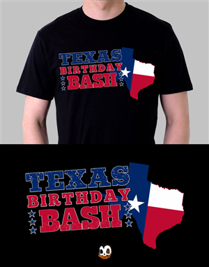 Event T-Shirt for Texas Birthday Bash - Male | T-shirt Design by Fatboy Graphic
