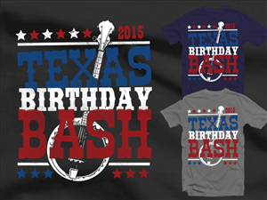 Event T-Shirt for Texas Birthday Bash - Male | Design de T-shirt par 2ndfloorharry