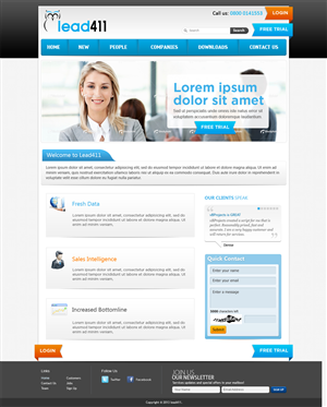 Home Page for Lead411 | Web Design by ShreejiAkshar