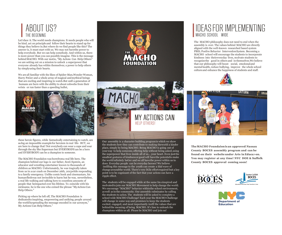 Design de Brochure par Gus pour The MACHO Foundation | Design #5258776