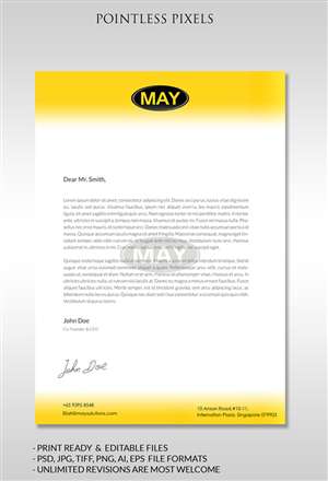 Letterhead Design by Pointless Pixels India