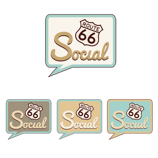 Logo Design by lightdarkdesign for Route 66 Social | Design #1488690