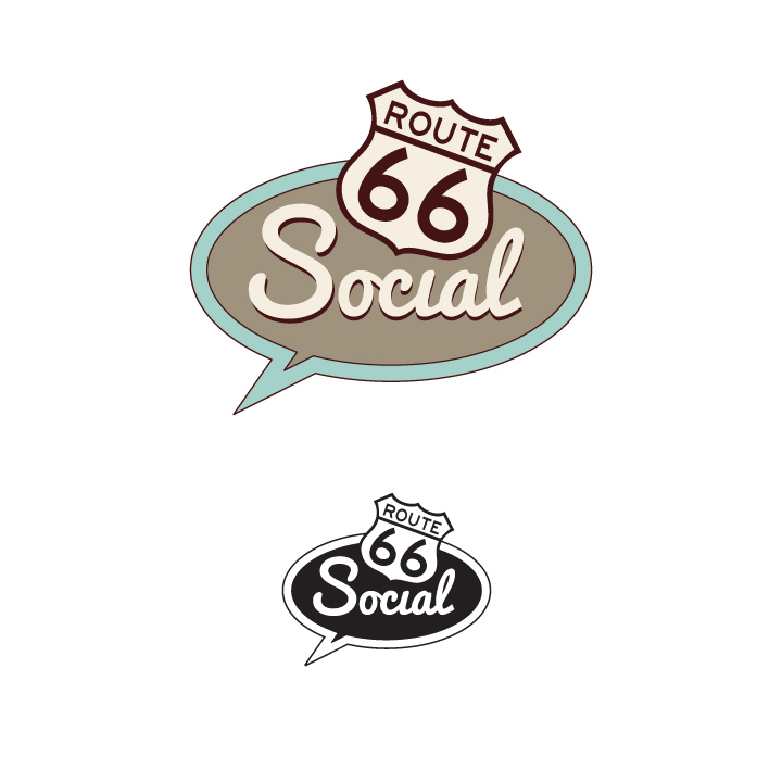 Logo Design by lightdarkdesign for Route 66 Social | Design #1513514