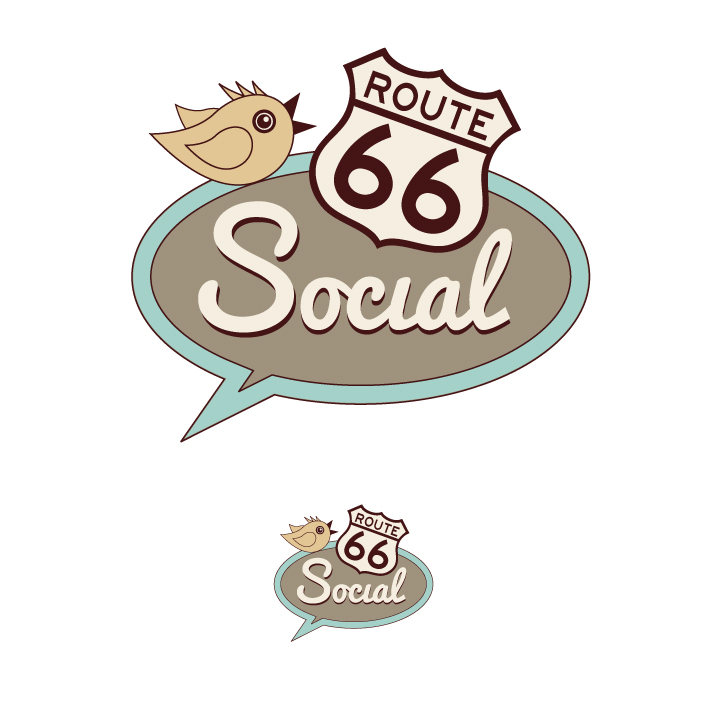 Logo Design by lightdarkdesign for Route 66 Social | Design: #1550900