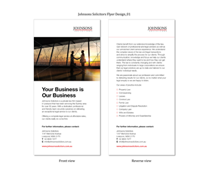 Flyer-Design von SP Designwork für Johnsons Solicitors | Design: #5324141
