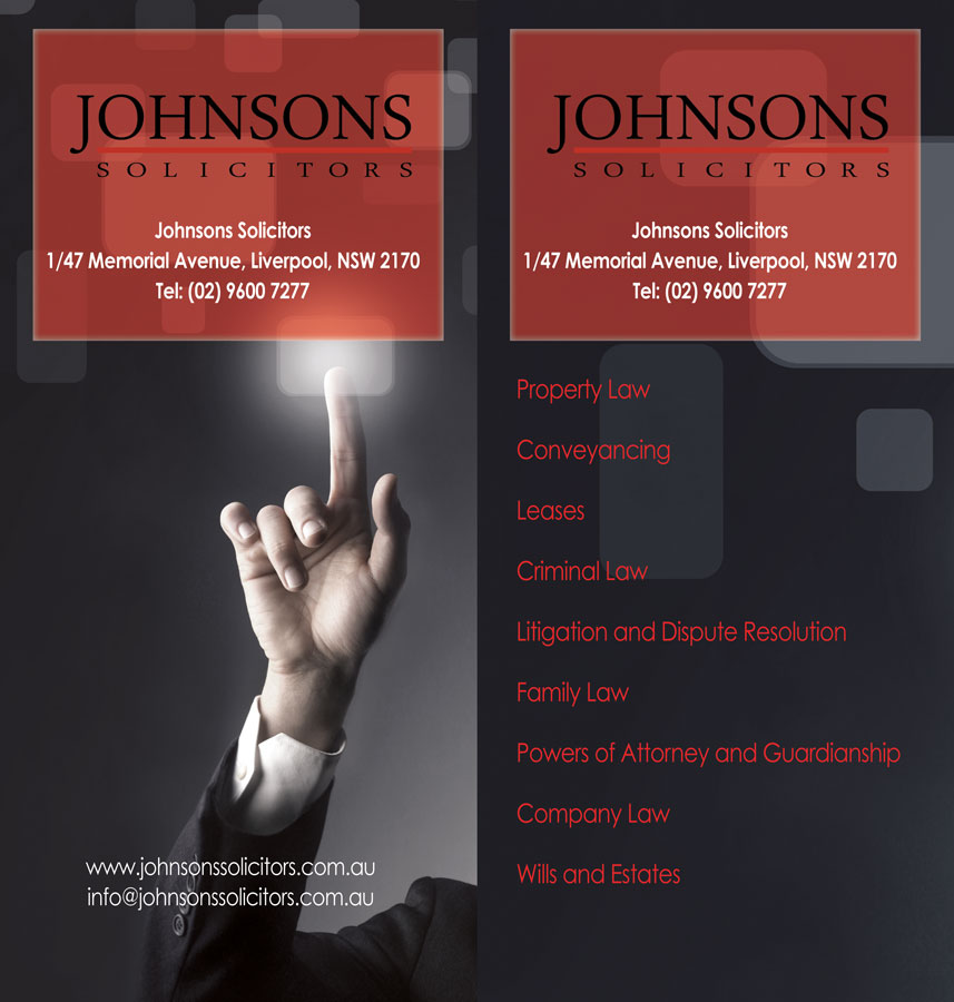 Diseño de Flyer por Einder para Johnsons Solicitors | Diseño #5303784