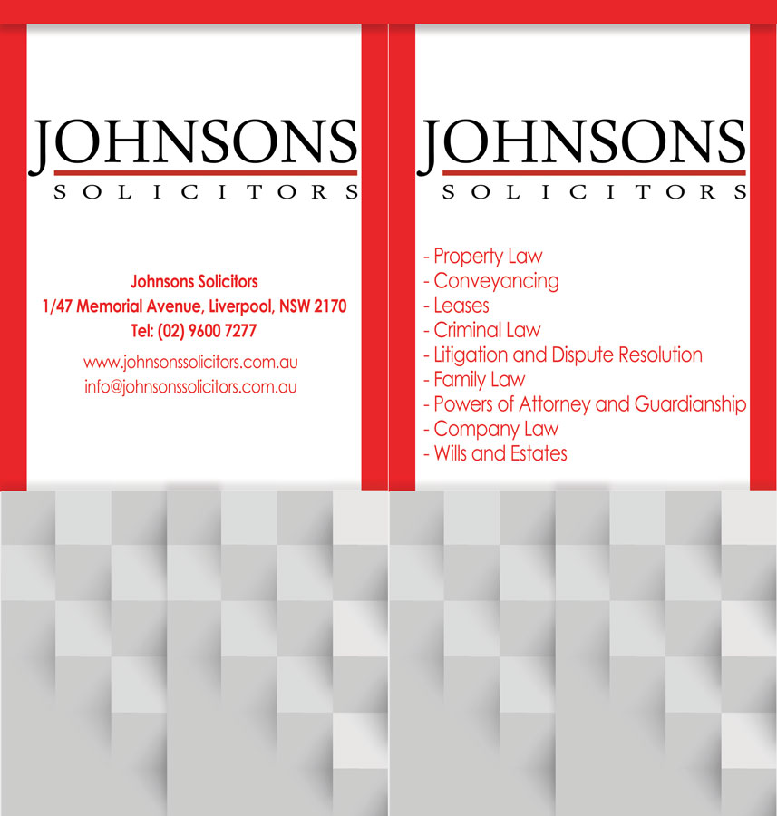 Flyer Design by Einder for Johnsons Solicitors | Design #5303790