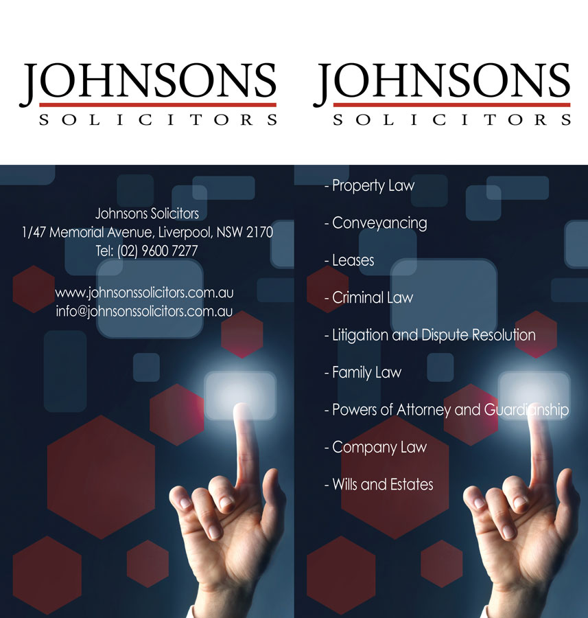 Flyer Design by Einder for Johnsons Solicitors | Design #5303796