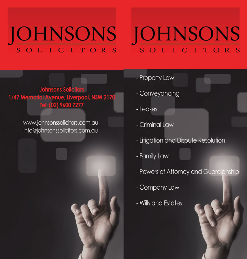 Flyer-Design von Einder für Johnsons Solicitors | Design #5303797