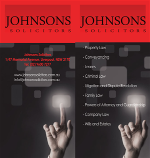 Flyer-Design von Einder für Johnsons Solicitors | Design: #5303797