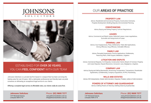 Flyer-Design von Oilegak für Johnsons Solicitors | Design: #5312390