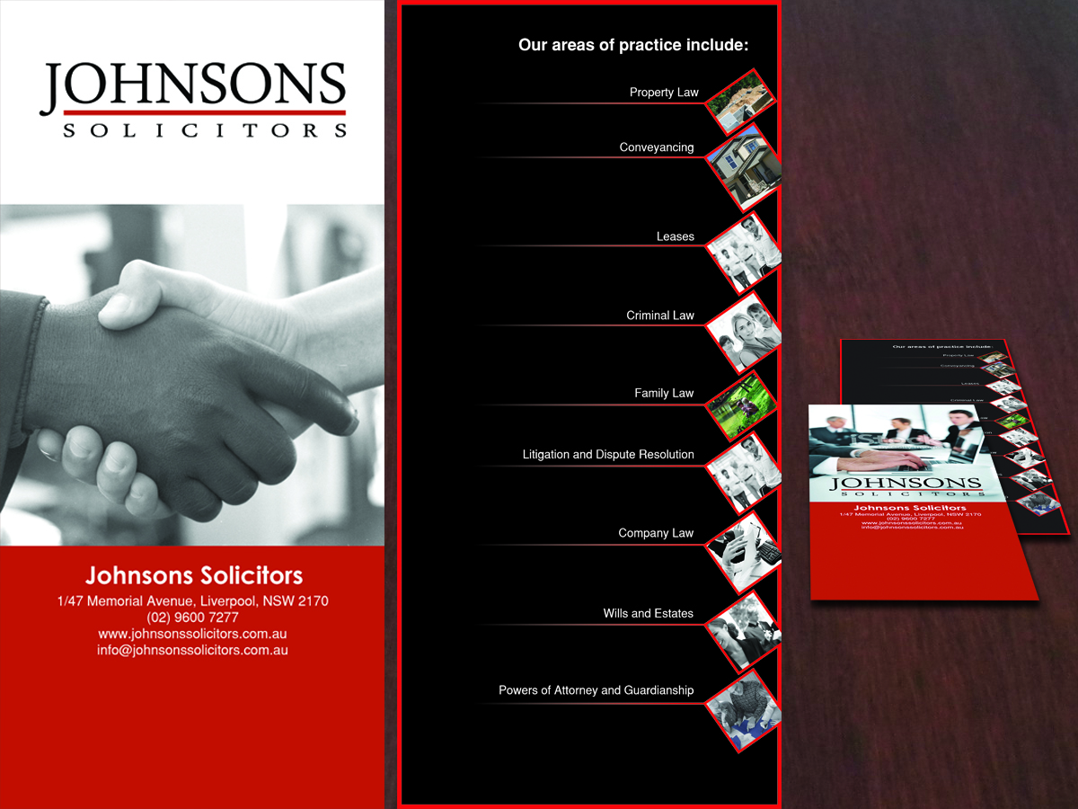 Flyer-Design von Yegeta für Johnsons Solicitors | Design #5325916