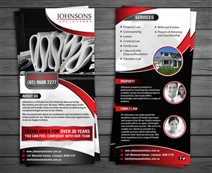 Diseño de Flyer por debdesign para Johnsons Solicitors | Diseño #5261123