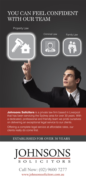 Diseño de Flyer por rkailas para Johnsons Solicitors | Diseño: #5308495