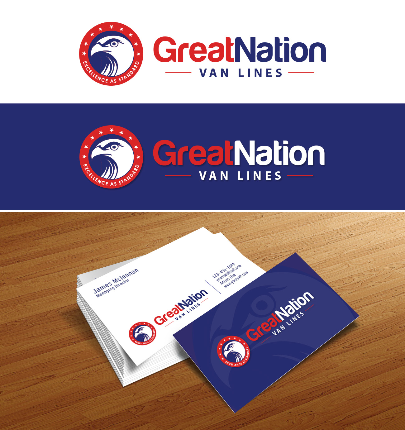 Logo Design by creative.visuals for Great Nation Van Lines | Design #1634199