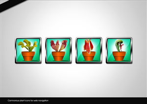 Carnivorous plant icons for web navigation | Design Icône par disign