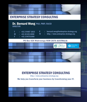 Visitenkarten-Design von RhythmGraphics für Enterprise Strategy Consulting | Design: #1479688