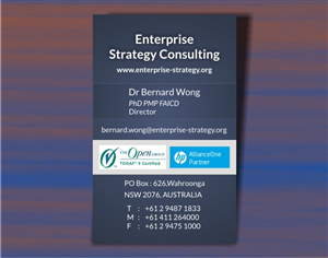 Business Card Design by thisisit for Enterprise Strategy Consulting | Design #1467309