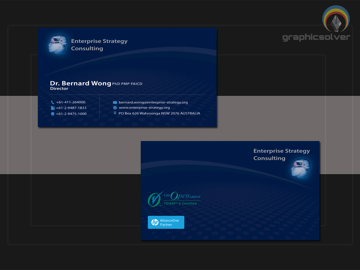 Visitenkarten-Design von GraphicSolver für Enterprise Strategy Consulting | Design #1474102