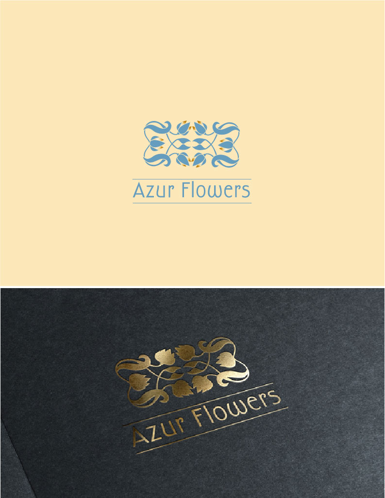 Logo Design by Birdcage for Azur Flowers | Design #5272378