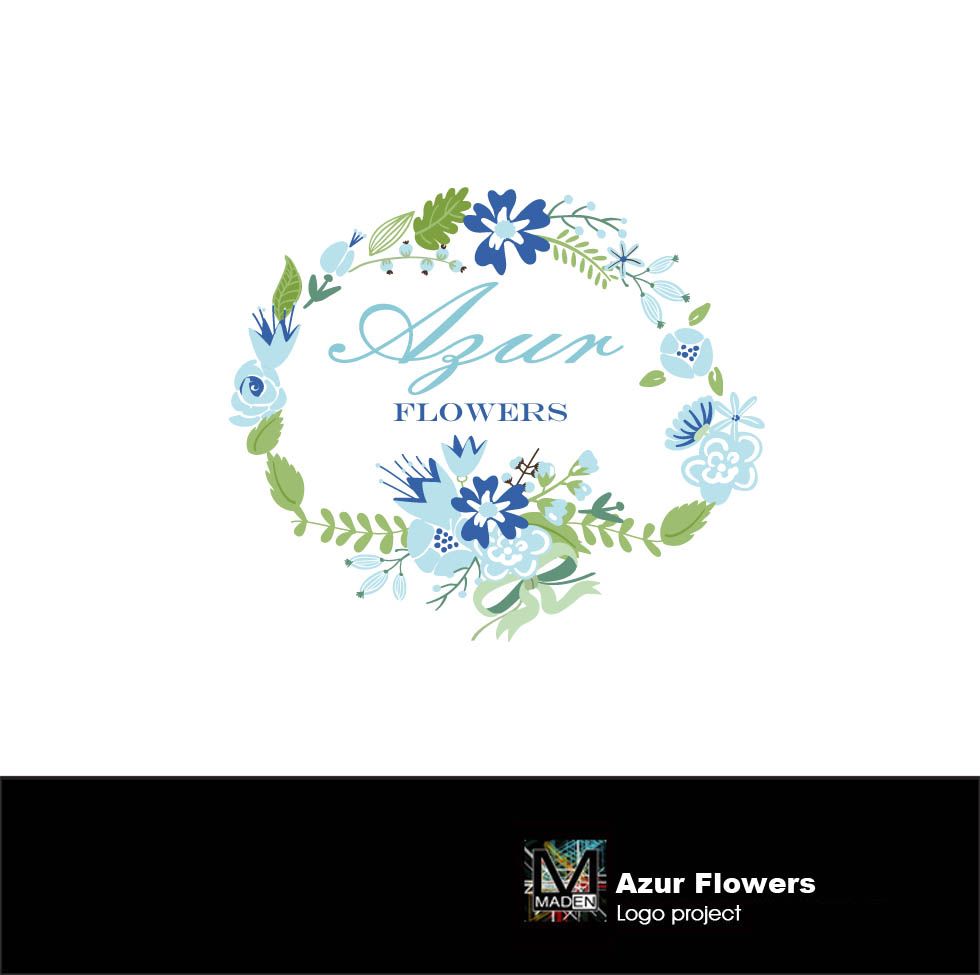 Logo Design by Maden for Azur Flowers | Design #5255672