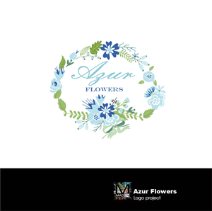 Logo Design by Maden for Azur Flowers | Design #5255672