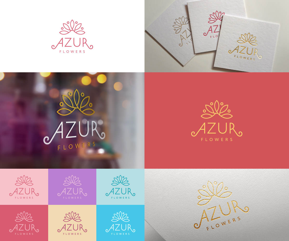 Logo-Design von Greedin für Azur Flowers | Design #5279956
