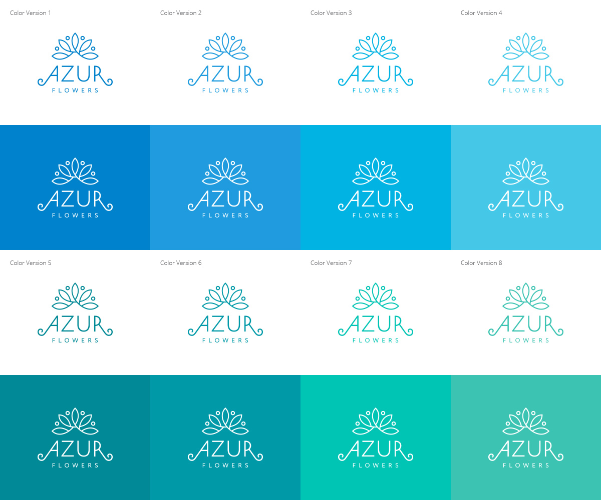 Logo Design by Greedin for Azur Flowers | Design: #5296274
