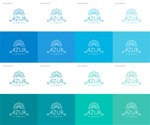 Logo Design by Greedin for Azur Flowers | Design: #5296274