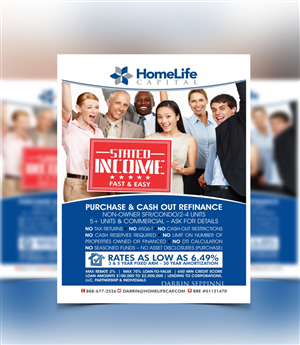 HomeLife Capital Needs a Stated Income Flyer | Flyer Design by cb1318