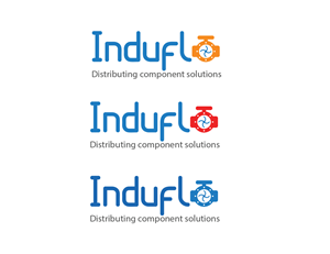 Induflo (logo) Distributing component solutions (tagline) | Logo Design by WanWan
