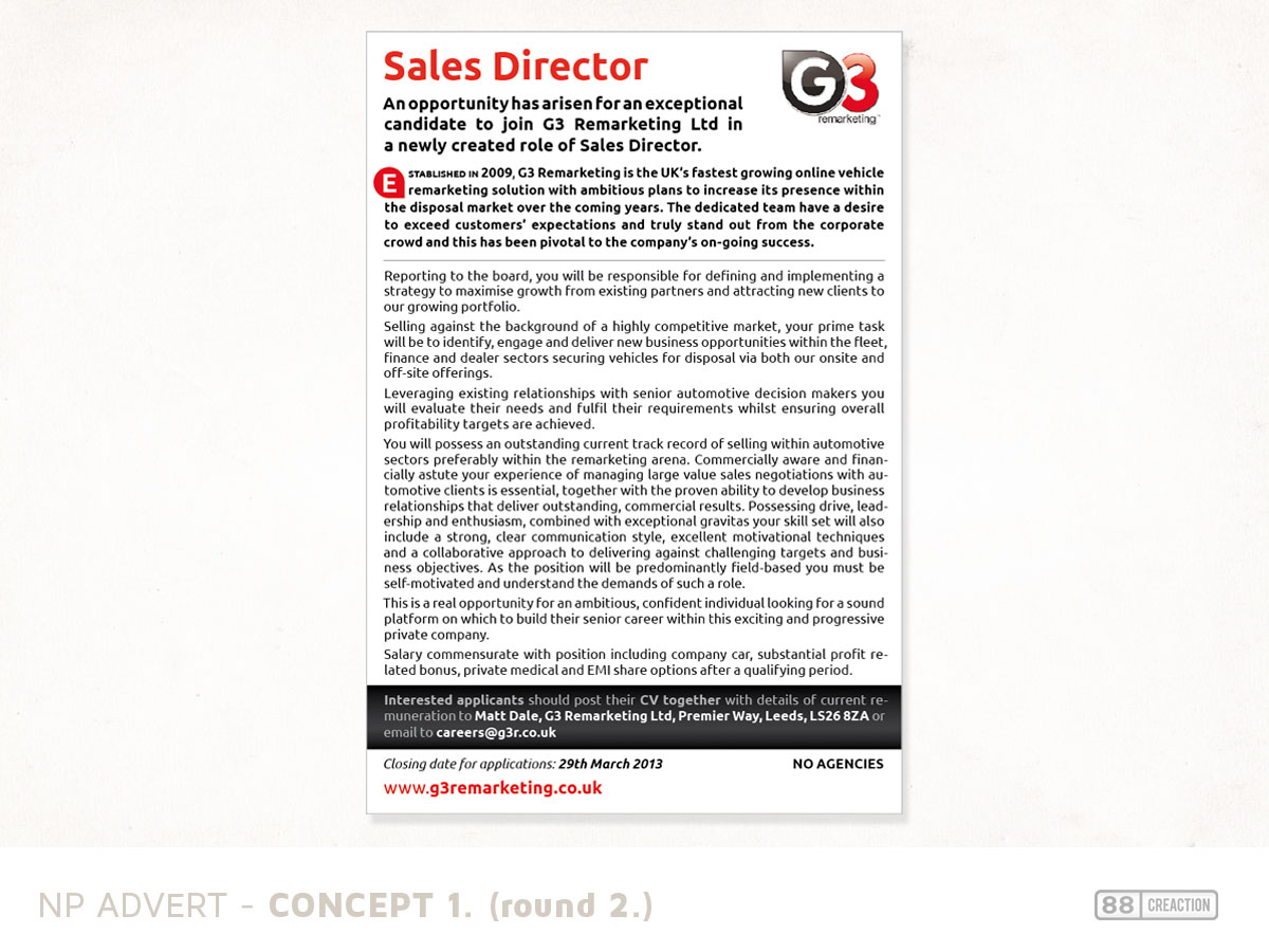 Design Annonce  par 88 creaction pour G3 Remarketing | Design #1471740