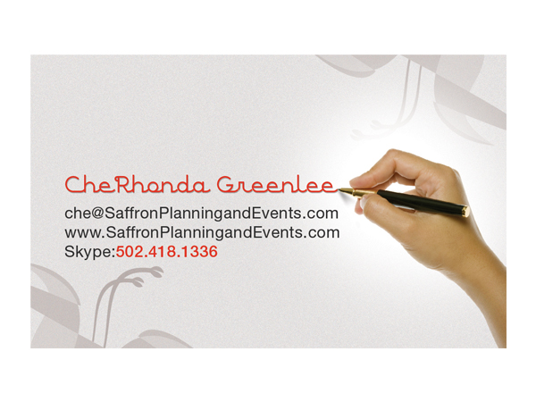 Diseño de Tarjeta de Presentación por Latest Design Ideas para Saffron Planning & Events | Diseño #1465602