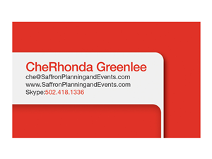 Business Card Design by Latest Design Ideas for Saffron Planning & Events | Design: #1465604