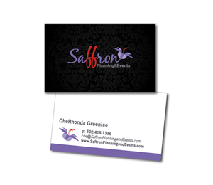 Business Card Design by Blonde Creative for Saffron Planning & Events | Design #1463071