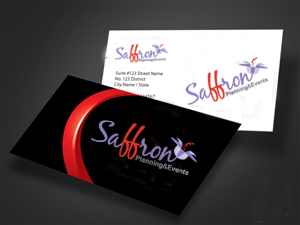 Business Card Design by rehanbhora for Saffron Planning & Events | Design #1473070
