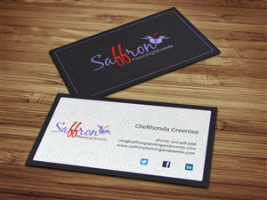 Business Card Design by HYPdesign for Saffron Planning & Events | Design: #1720207