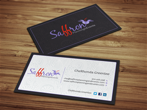 Business Card Design by HYPdesign for Saffron Planning & Events | Design: #1720422