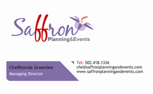 Business Card Design by Jithin AJ for Saffron Planning & Events | Design #1467943